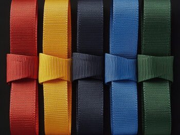 A collection of martial arts belts in various colors—red, yellow, blue, black, and green—displayed against a black background, illustrating the Martial Arts Belt Order.